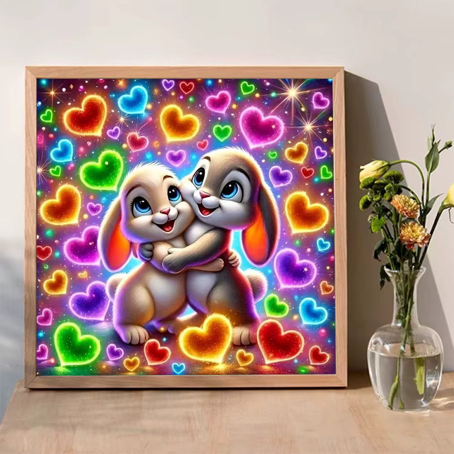 Momoart Diamant-Malerei, Kaninchen-Tiermuster, Diamant-Mosaik, adults - Bild 3