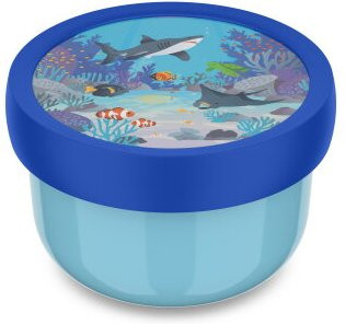 Mepal Campus Fruchtbox Tropical Ocean mit Gabel, 300 ml, blau/mehrfarbig, auslaufsicher und mikrowellengeeignet - Bild 1