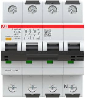 ABB S303P-K0.2NA Leitungsschutzschalter 0.2A 415V in Weiß - Bild 1