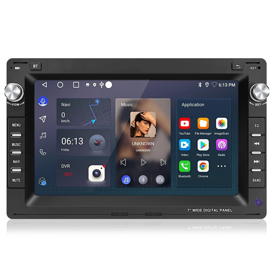 Junsun Autoradio mit Bluetooth in Schwarz für VW Polo Mk3/4 9n, Golf 4 und Passat B5 - Bild 2