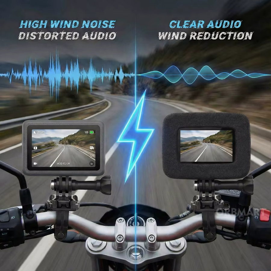 Windslayer Schaumstoffgehäuse für DJI Osmo Action 6 in Schwarz zur Rauschunterdrückung und als Windschutz für deine Action Camera - Bild 2