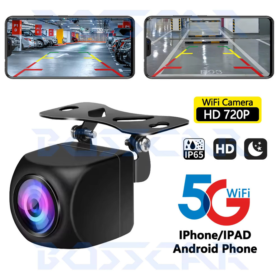FILIPLI Kabellose AHD 1080P Auto-Rückfahrkamera mit WLAN und Nachtsicht, Wasserdicht IP67, Schwarz - Bild 2