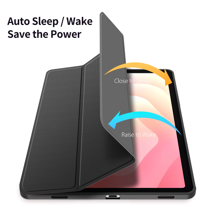 DUX DUCIS stoßfeste Schutzhülle für Samsung Galaxy Tab S11 11 Zoll, transparente Ganzkörper-Hülle mit Auto Sleep/Wake Funktion, Schwarz - Bild 2