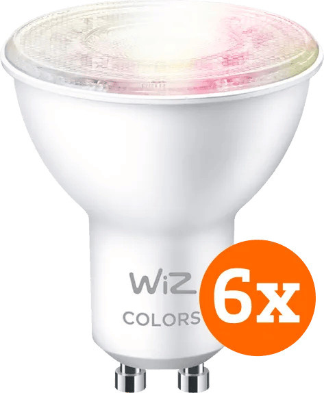 WiZ Smart LED Spot 6er-Pack GU10 RGBW mit WLAN und Bluetooth in Weiß und Multicolour - Bild 1