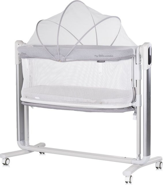 Chipolino Babywiege Ultima elektrisches Beistellbett mit Schaukelfunktion, Musik und Timer in Grau - Bild 1