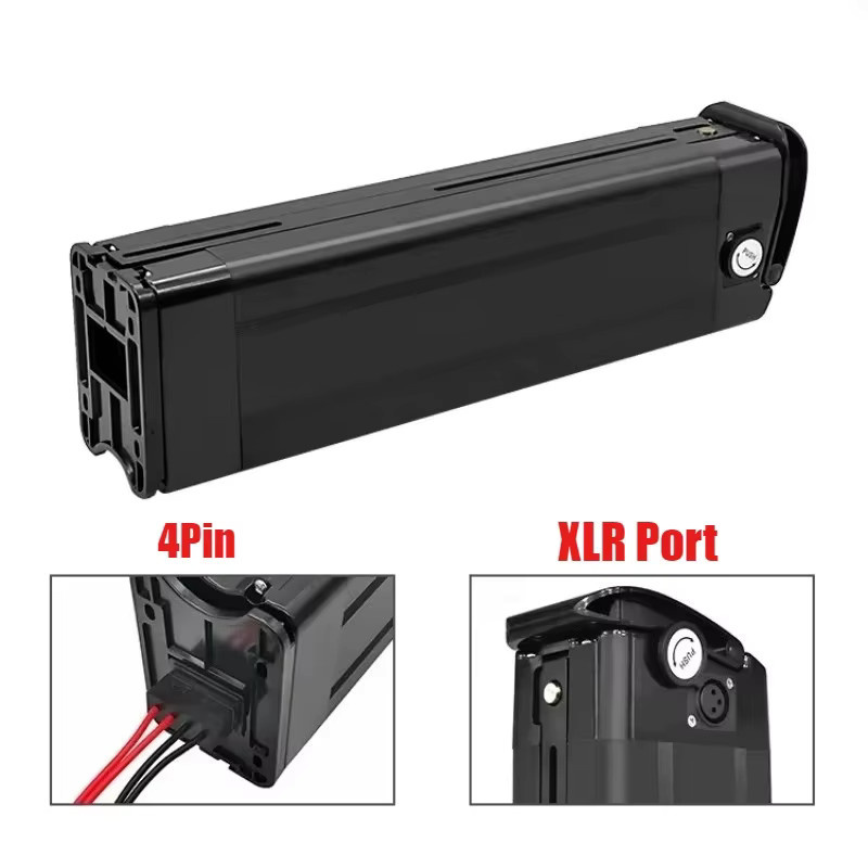 Silver Fish Li-Ion Akku mit Ladegerät für 250W-1000W Motoren, 36V/48V, Schwarz - Bild 2