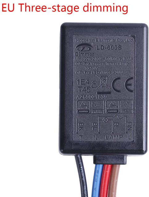 LD-600S Eingebauter 3-Wege-Finger-Touch-Dimmer als Ein-/Ausschalter in Weiß oder Schwarz - Bild 1
