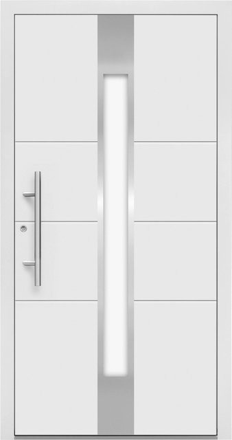 Splendoor Moderno M560/P Aluminium-Haustür mit Glaseinsatz Weiß Anschlag Links B: 110 cm, H: 210 cm - Bild 1