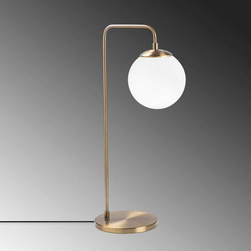 Opviq Tischleuchte Viran in Bronze aus Glas und Metall mit E14 Fassung, B/H/T: 25 x 55 x 25 cm - Bild 2