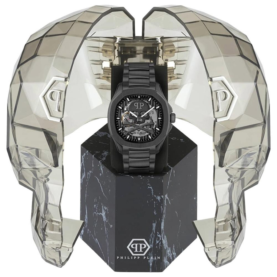 Philipp Plein Armbanduhr Automatik, Edelstahl, Schwarz, Herren, 42 mm - Bild 4