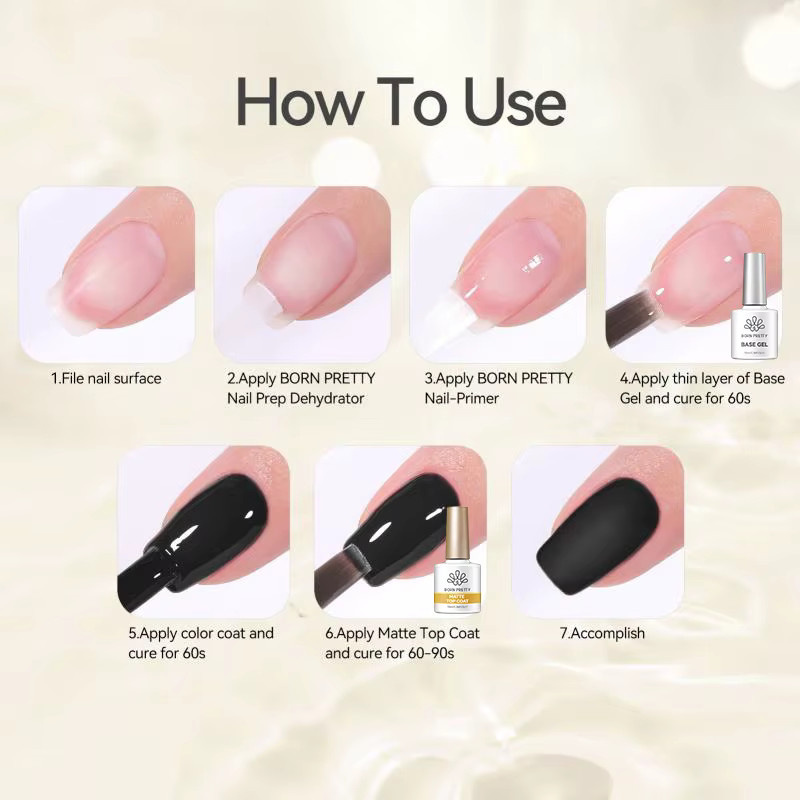 BORN PRETTY Matt Top Coat, 10 ml - Bild 5