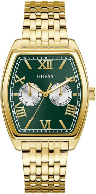Guess Armbanduhr Gabriel, Quarz, Edelstahl, Grün, 38 mm, Herren - Bild 1