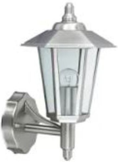 Wandleuchte Akasya-1 Edelstahl Silber mit LED 60W, B/H/T: 33,0 x 19,8 x 21,5 cm - Bild 1