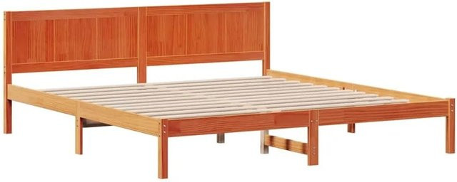 vidaXL Bettgestell aus Massivholz Kiefer in Braun B/T/H: 180 x 200 x 80,5 cm - Bild 1