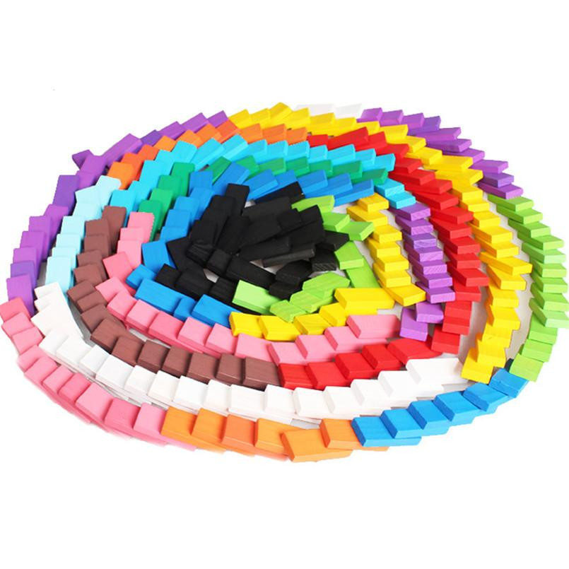 Holz Domino Regenbogen Puzzle, Holzspielzeug, ab 4 Jahren - Bild 1