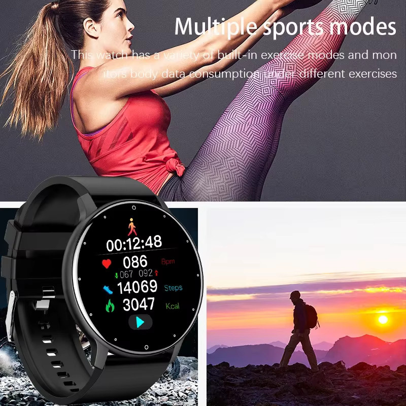 LIGE Smartwatch mit Herzfrequenzmonitor und Wasserdichtigkeit für Damen und Herren in Schwarz oder Blau, kompatibel mit Android und iOS - Bild 6