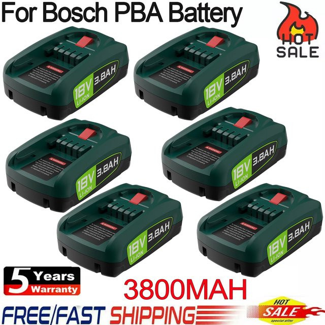 Bonacell 18V Li-Ionen-Ersatzakku mit 3800mAh für Bosch PBA 18V Elektrowerkzeuge in Grün - Bild 1