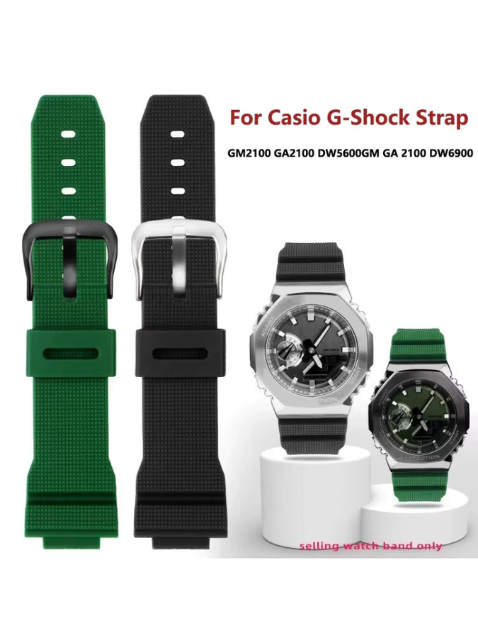 Casio Uhrenarmband Silikon, Schwarz, Unisex, 16mm - Bild 6