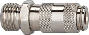 Riegler Schnellverschlusskupplung NW 2,7 aus Edelstahl 1.4305 in Silber mit G 1/8 AG - Bild 1