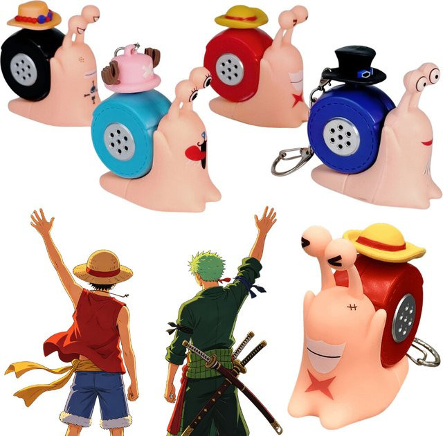 Bandai One Piece Den Mushi Aufnahme-Modell Schlüsselanhänger, mit Soundaufnahme-Lautsprecher-Spielzeug - Bild 1