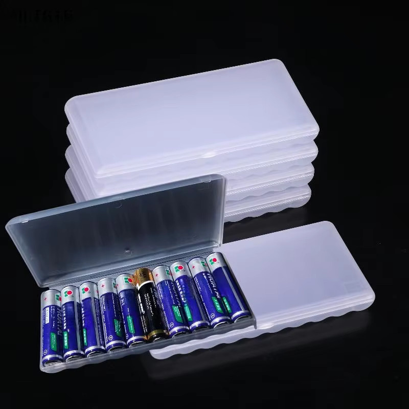 TG Batteriebox aus Hartplastik mit 10 Fächern für AAA-Batterien, transparent - Bild 2