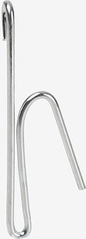 ARCHER 1-Finger-Gardinenhaken niedrig aus Metall in Silber, 10er-Pack - Bild 1