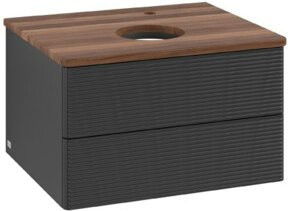 V&B Waschtischunterschrank Antao mit Frontstruktur in Weiß, B/T/H: 60 x 36 x 50 cm - Bild 1