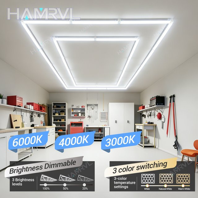 HAMRVL LED-Rechteckleuchte als Deckenlampe mit Farbwechsel und Dimmfunktion in Weiß und Multicolour - Bild 1