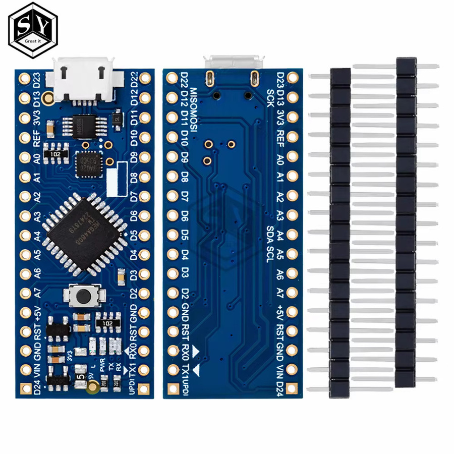 Nano-Controller für Arduino Nano kompatibel mit ATmega4808 und ATmega328 CH340 UPDI Downloader in Blau - Bild 3