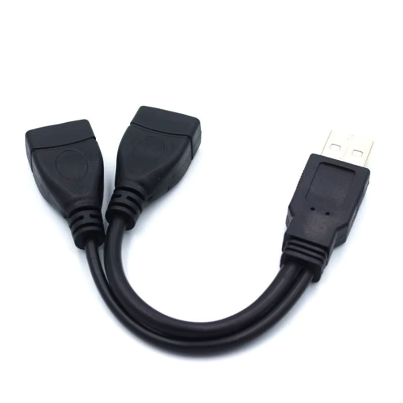 Mrgabwte USB 2.0 Doppel-Splitter-Adapterkabel 1 auf 2, Schwarz - Bild 3