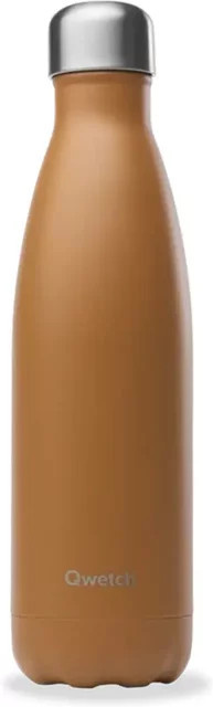 Isolierte Mattflasche Qwetch Originals in Beige und Braun, 0,42 l - Bild 1