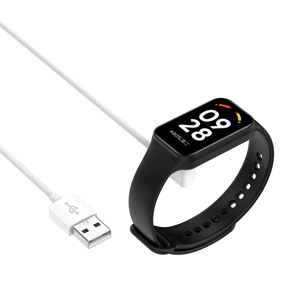 Xiaomi USB-A Schnellladegerät und Datenkabel für Redmi Watch 5, 5 Active, 5 Lite, 3 Active, Watch 4 und Band 2 in Weiß - Bild 3