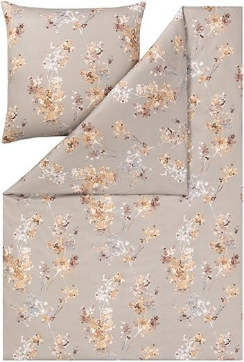 Estella Bettwäsche Patrizia aus Baumwoll-Jersey mit floralem Design in Beige - Bild 1