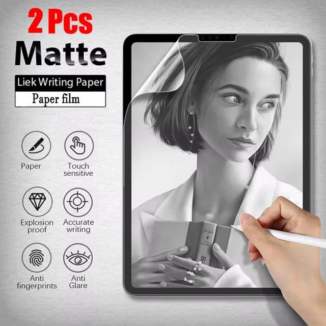2er-Pack Papiergefühl Displayschutz Matte Folie für Xiaomi Pad 5 6 7 6S Pro und Redmi Pad SE, Transparent - Bild 1