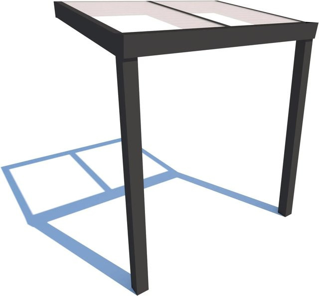 Schweng Eingangsüberdachung S350 in Anthrazit mit Polycarbonat, B/T: 206 x 155 cm - Bild 1