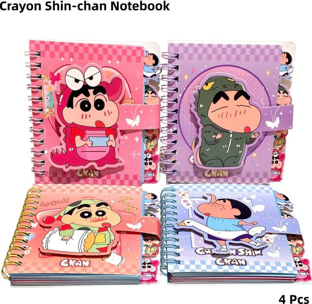 Bandai Crayon Shin-chan Spiralnotizbuch mit Softcover und linierten Seiten in Multicolour - Bild 1