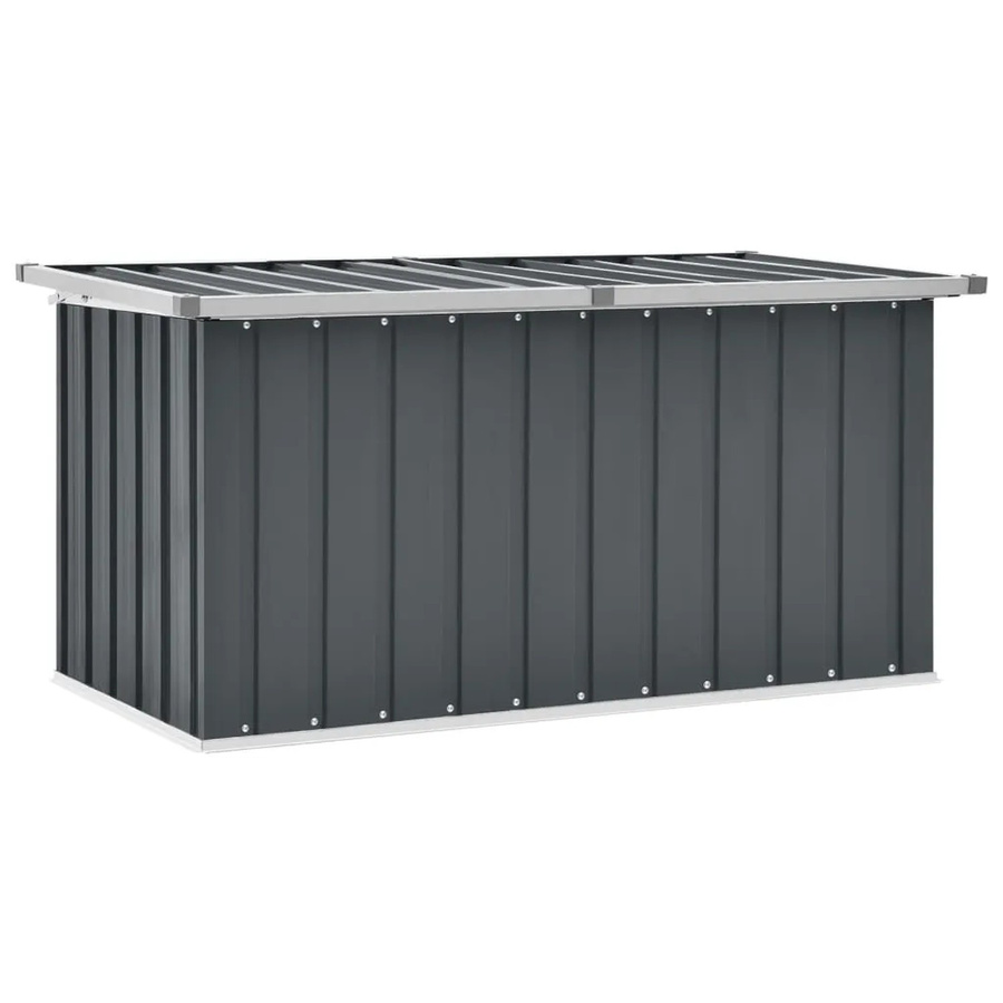 vidaXL Gartenbox aus verzinktem Stahl und Kunststoff, Grau, B/T/H: 129 x 67 x 65 cm - Bild 2