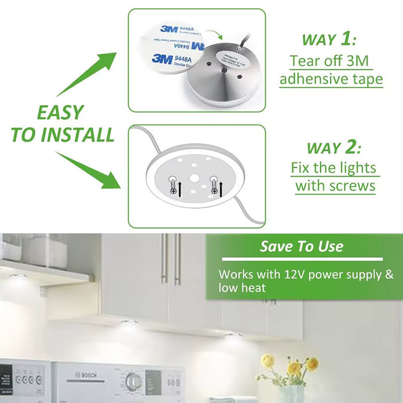 LED-Unterschrankleuchte in Warmweiß mit 2 m Kabel für Küche und Möbel - Bild 3