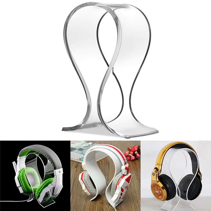 Universal Acryl Kopfhörerständer Headset Halterung in Transparent - Bild 3
