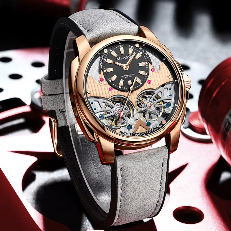 AILANG Armbanduhr, Automatik, Tourbillon, Leder, Herren - Bild 3