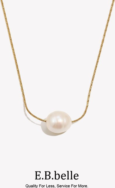 E.B.belle Halskette mit Perle, Edelstahl, Gold, Unisex - Bild 1