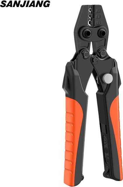 SANJIANG SJ-1256 Ratschen-Crimpzange für nicht isolierte Anschlüsse, AWG 17–10 - Bild 1