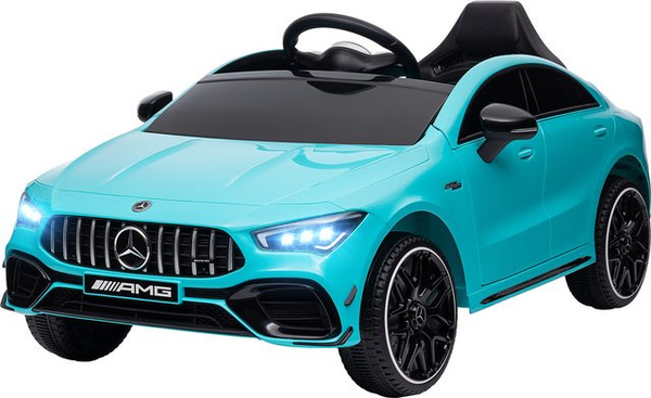 AIYAPLAY Mercedes-Benz Kinder-Elektroauto Hellblau mit Licht und Sound
