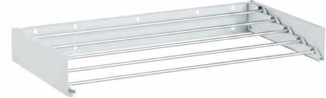 Relaxdays Wäscheständer aus Aluminium und Stahl in Weiß, klappbar zur Wandmontage, B/T/H: 80 x 40 x 15 cm - Bild 1