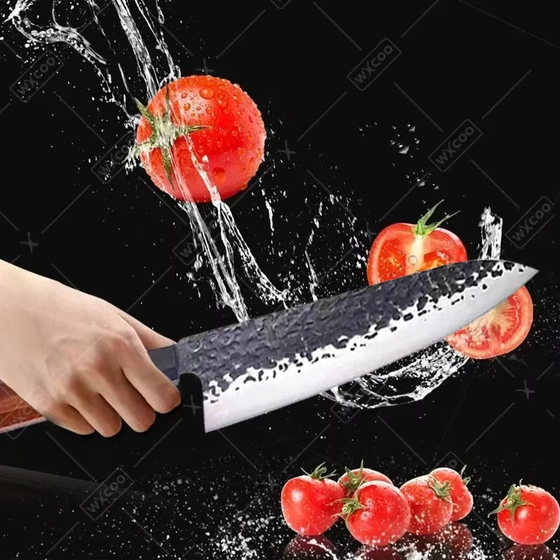 WXCOO Handgeschmiedetes Entbeiner-Messer aus Hochkarbon-Stahl mit Rosenholzgriff in Silber - Bild 3