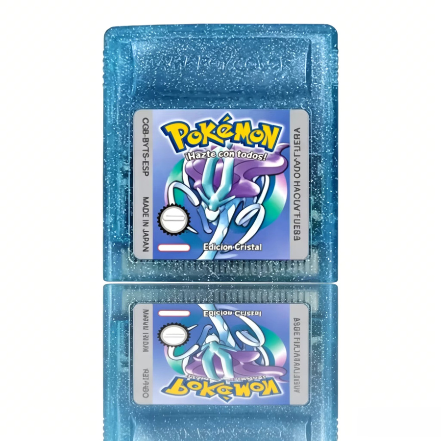 Bandai Retro 16-Bit Videospielkonsole Cartridge für GBC in der spanischen ESP-Version mit Pokémon Spielen wie Blau, Kristall, Gold, Grün, Rot, Silber und Gelb - Bild 2