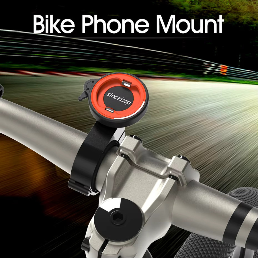 Sincetop Fahrrad Handyhalterung Quick Lock für Mountainbike, Motorrad und Rennrad in Schwarz - Bild 4