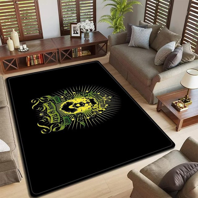 Karpetti Rock Band Logo Design Fußmatte, rutschfest und waschbar, Schwarz, B: 120 cm, T: 80 cm - Bild 1