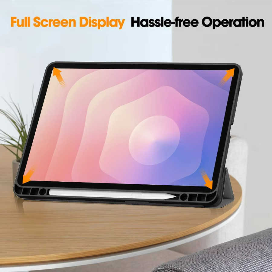 ZNOVAY Schutzhülle für Samsung Galaxy Tab S11 11 Zoll 2025 mit Stifthalter und Tri-Folding Flip Stand Case in Schwarz - Bild 4