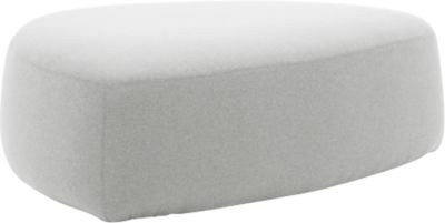 Leyform GOGO Pouf Polstermöbel in Hellgrau, oval, mit Stoffbezug, Breite: 124 cm, Tiefe: 109 cm, Höhe: 44 cm - Bild 1